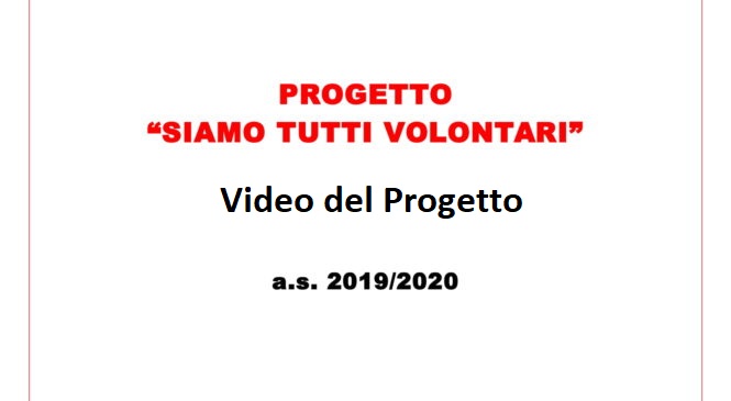 Video Progetto” Siamo tutti volontari” presentato da AVO Palermo ed AVO Regione.